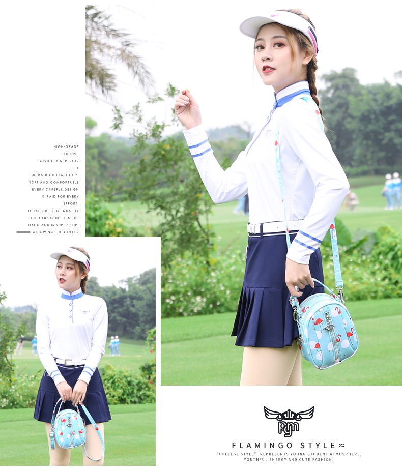PGM 高尔夫手包女迷你golf球包多功能迷彩印花收纳袋手拿包背挎包