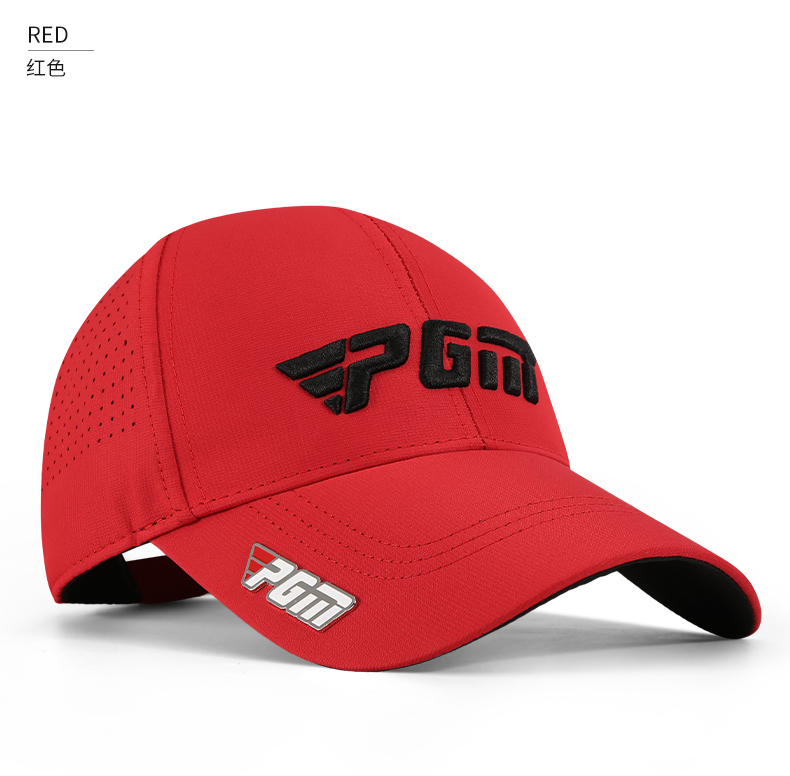 PGM高尔夫帽子男网孔太阳球帽2021新款比赛帽自带磁吸马克防晒帽
