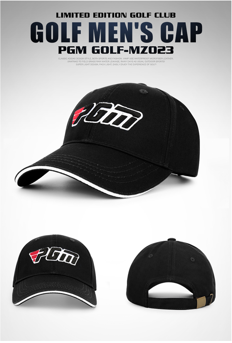 PGM 2021新品高尔夫球帽子男士运动帽子女士透气遮阳帽可调节大小