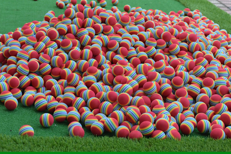 亏本清货 室内 高尔夫练习球 彩色海绵球 EVA软球 超值