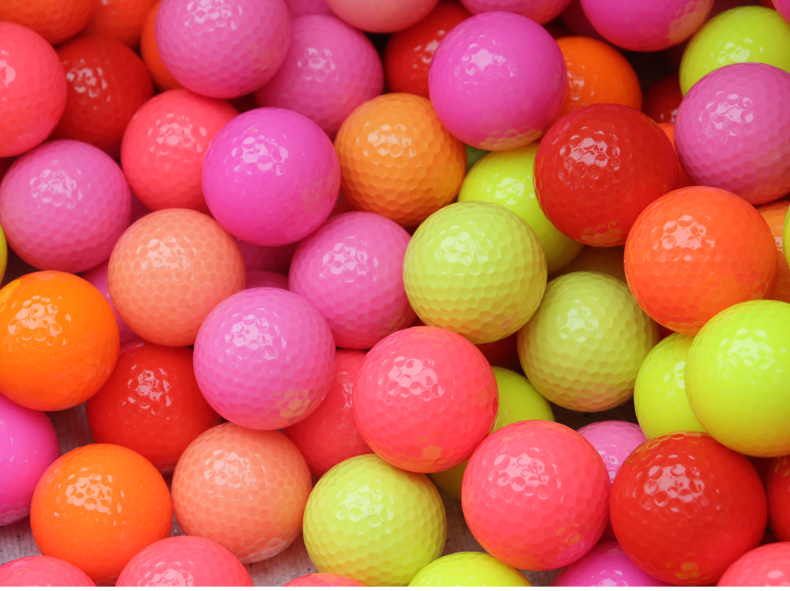 PGM正品 高尔夫彩色球 双层练习球 远距离比赛球二层彩球多色