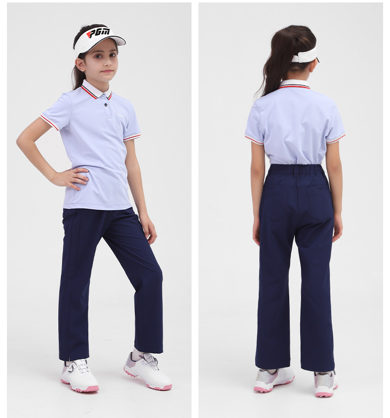 PGM儿童高尔夫裤子夏季女童服装2021运动长裤喇叭裤高尔夫球裤