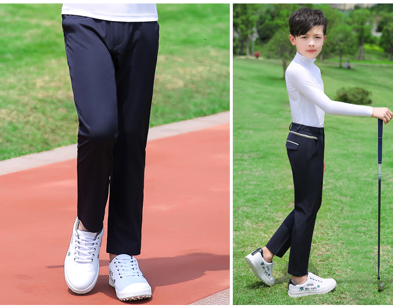 PGM高尔夫服装儿童高尔夫衣服男童裤子青少年夏季弹力透气长裤
