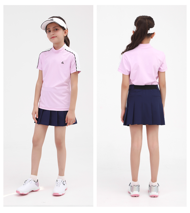 PGM儿童高尔夫服装2021新品女童高尔夫裙子夏季青少年golf短半裙