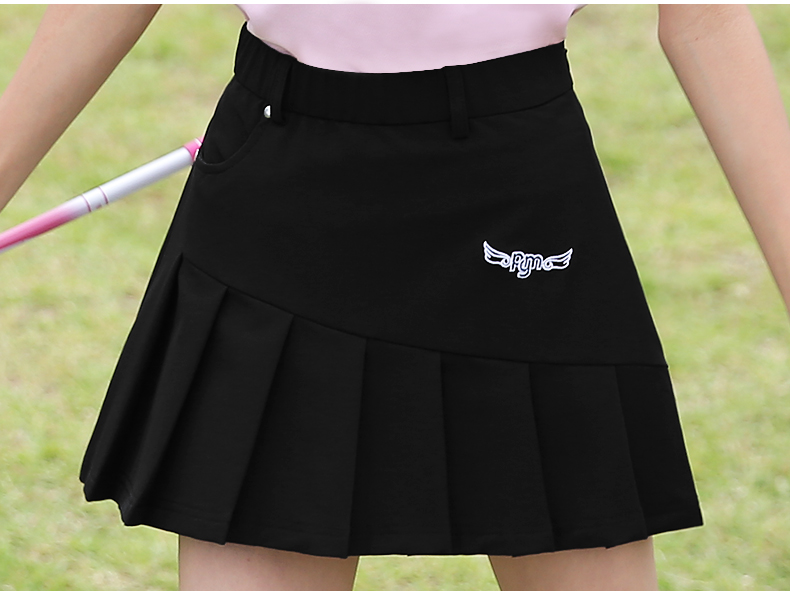 PGM儿童高尔夫衣服套装夏季女童服装青少年运动半身裙短袖T恤裙子