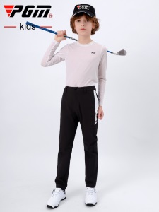 PGM青少年高尔夫服装夏2021新款男童打底衫衣服UPF40+童装防晒衣