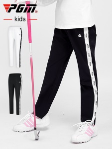 PGM 2021儿童高尔夫服装女童青少年高尔夫球裤子夏季弹力腰带长裤