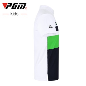 PGM 2021新款 高尔夫服装 男童短袖T恤 夏季衣服 透气速干上衣