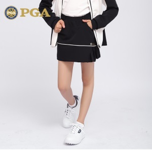 美国PGA女童高尔夫服装夏季青少年长袖上衣T恤儿童裙子衣服套装