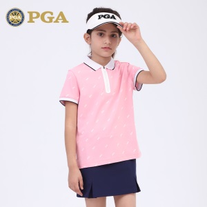 美国PGA儿童高尔夫球服2021新女童夏季服装裙子套装短袖衣服童装