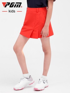 PGM儿童高尔夫裙子女童运动服装夏季golf半身短裙透气速干网球裙