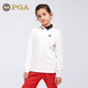 美国PGA 2021新款 儿童高尔夫衣服 女童春夏服装 长袖T恤运动童装