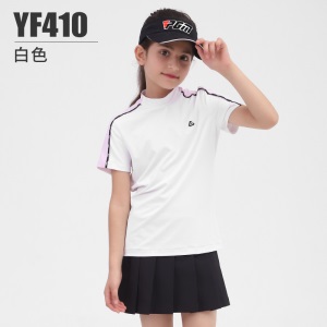 PGM女童高尔夫服装2021新款青少年短袖T恤上衣夏季时尚运动衣服