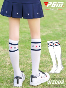PGM新品 高尔夫袜子 女童长袜儿童运动袜子夏季百搭防晒 30cm长