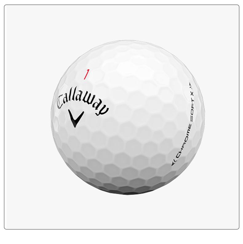 Callaway卡拉威官方高尔夫球全新CHROME SOFT X白色球员款四层球