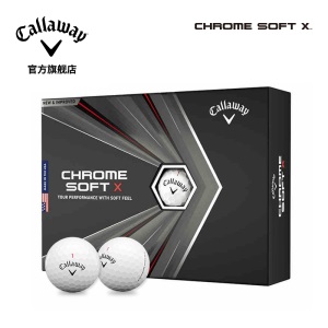 Callaway卡拉威官方高尔夫球全新CHROME SOFT X白色球员款四层球