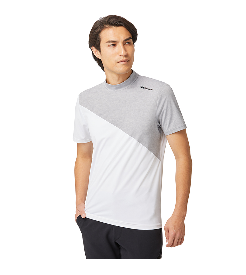 TaylorMade泰勒梅高尔夫服装男士高领套头短袖T恤衫golf弹力运动