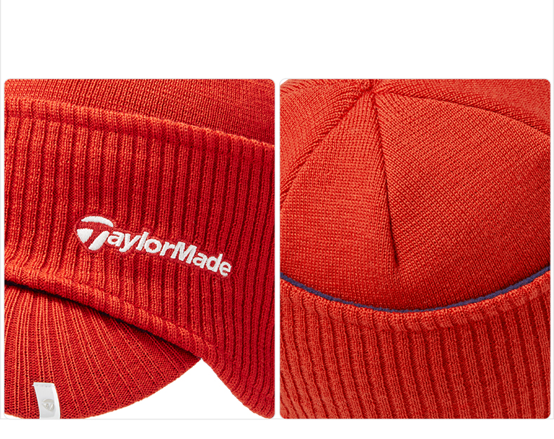 TaylorMade泰勒梅高尔夫球帽女士运动针织帽秋冬保暖新款毛线帽