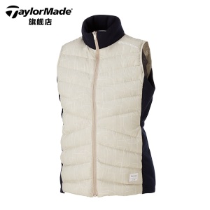Taylormade泰勒梅高尔夫女士秋冬羽绒背心golf保暖服装上衣