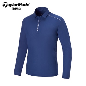 TaylorMade泰勒梅高尔夫服装男士新款运动保暖休闲golf长袖POLO衫