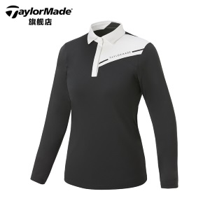 TaylorMade泰勒梅高尔夫服装女士长袖T恤春夏golf衬衫运动Polo衫