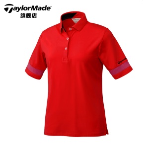 TaylorMade泰勒梅高尔夫服装女士短袖T恤POLO衫休闲弹力舒适夏季