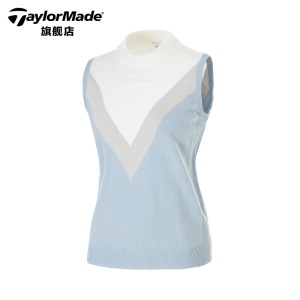 TaylorMade泰勒梅高尔夫服装女士新款运动保暖舒适无袖针织马甲