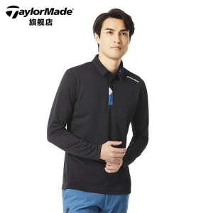 TaylorMade泰勒梅高尔夫服装春季男士长袖POLO休闲套头衫golf衣服