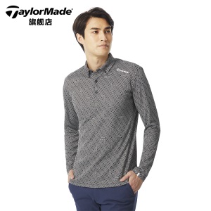 TaylorMade泰勒梅高尔夫服装春夏男士长袖T恤golfPOLO衫休闲 舒适