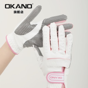 OKANO高尔夫手套 岡野21E1118女士小羊皮手套 golf防滑手套一双