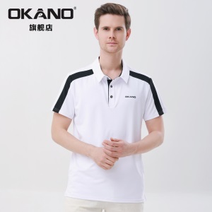 OKANO/冈野高尔夫男装 22年夏季运动短袖T恤男速干Polo衫翻领修身