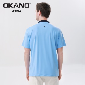 岡野官方OKANO短袖男装T恤22年春夏季新款高尔夫修身POLO衫T22010