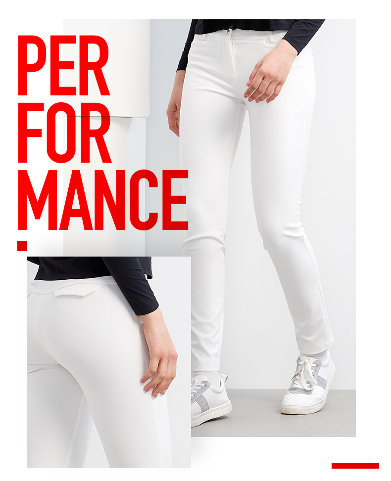 HONMA2021新款高尔夫女子长裤直筒铅笔裤版型双层织法弹力显瘦