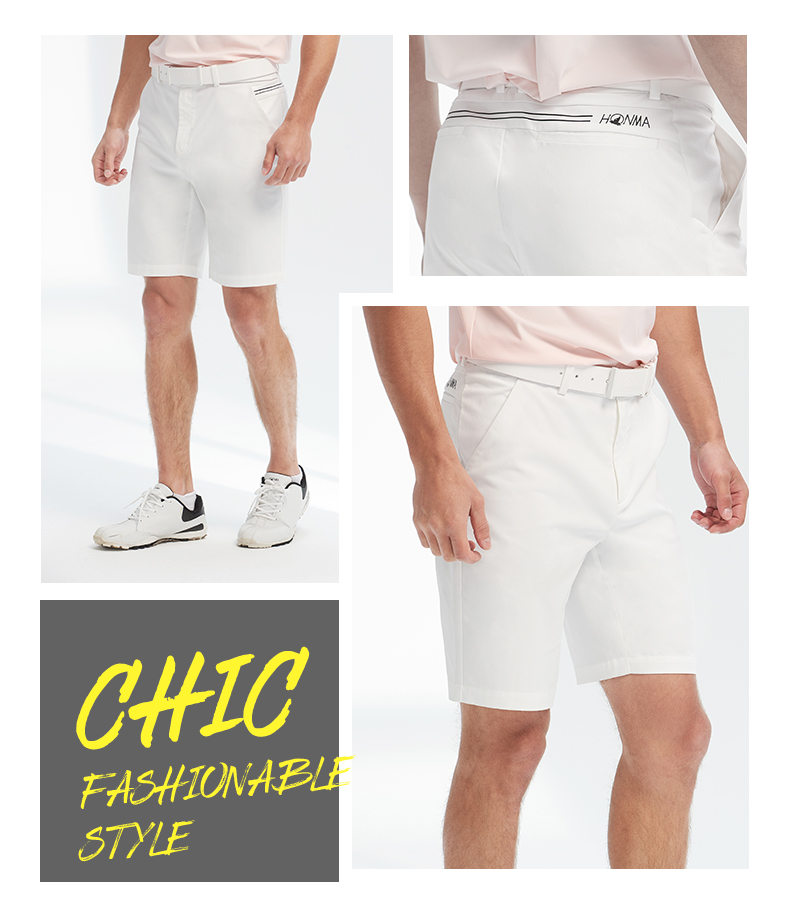 HONMA2021新款高尔夫男子短裤简约设计弹性面料表面4级防泼水
