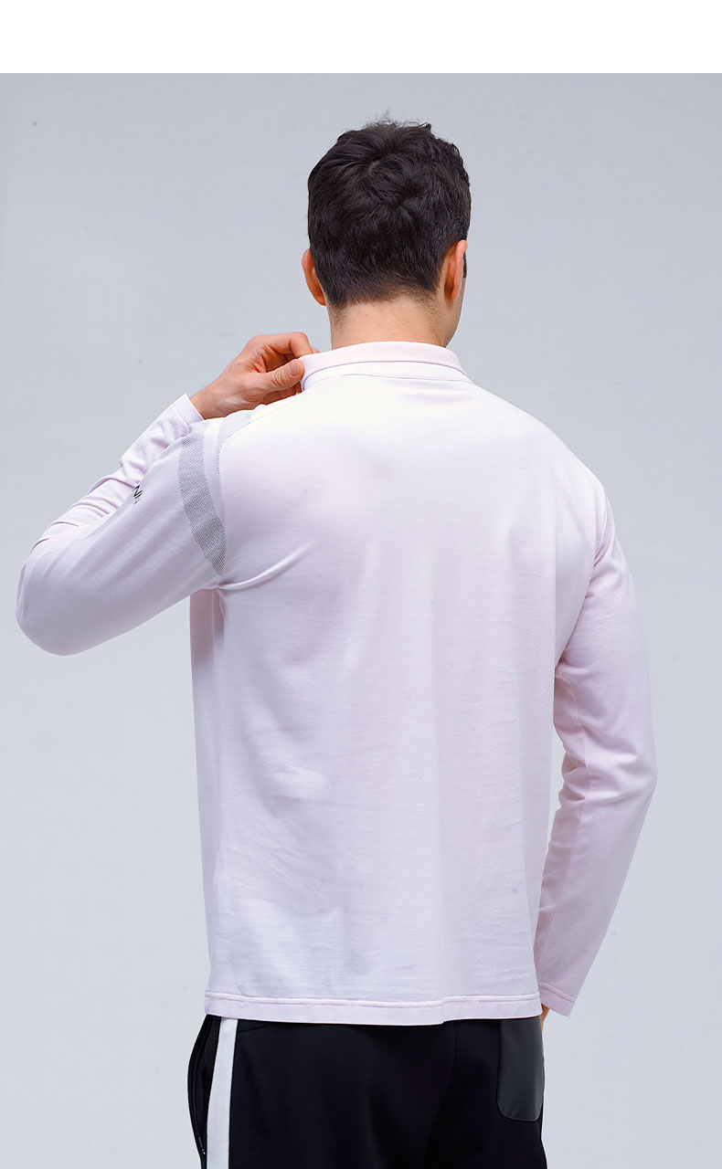 HONMA2021新款高尔夫男子长袖T恤polo印花点缀丝光棉面料透气舒适