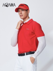 HONMA新款高尔夫男子POLO衫T恤意大利进口面料防晒透气