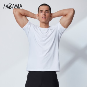 HONMA新款高尔夫男子短袖T恤顺滑面料夏季透气年轻后片网眼