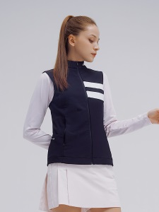 HONMA2021新款高尔夫女子马甲马夹立领拉链设计一体织