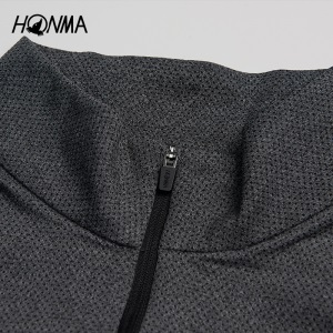 HONMA新款高尔夫男子长袖针织衫提花网眼透气运动舒适百搭