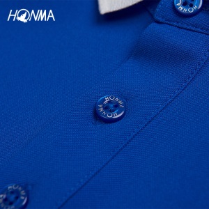 HONMA新款高尔夫男子POLO衫夏季潮流荧光挺括有型舒适透气螺纹