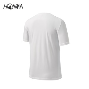 HONMA2021新款高尔夫男子短袖T恤圆领袖口锁边工艺进口面料透气