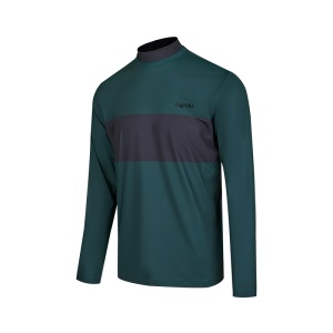 HONMA2021新款高尔夫男子长袖T恤双层圆领撞色设计秋季休闲