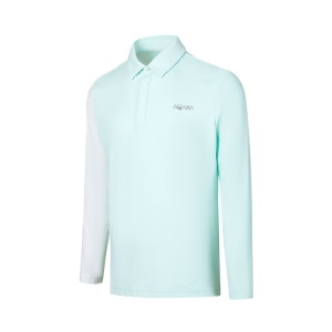 HONMA2021新款高尔夫男子长袖polo T恤撞色拼接袖清新时尚秋季