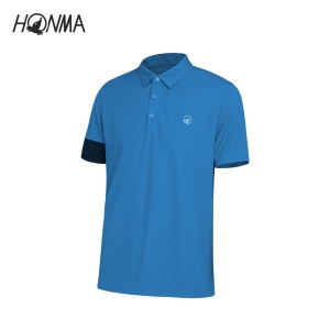 HONMA新款高尔夫男子POLO衫T恤高密度长绒棉面料弹力