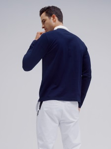 HONMA2021新款高尔夫男子长袖polo撞色T恤设计经典配色运动活力秋