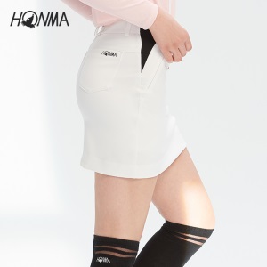 HONMA2021新款高尔夫女子短裙侧边斜开叉双层织法四面拉伸弹力