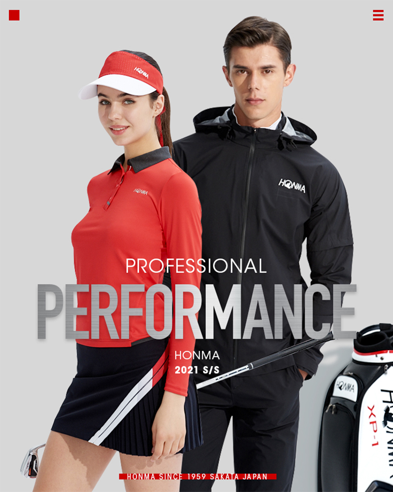 HONMA2021新款高尔夫女子打底衫高针面料轻薄防透莱卡弹力舒适