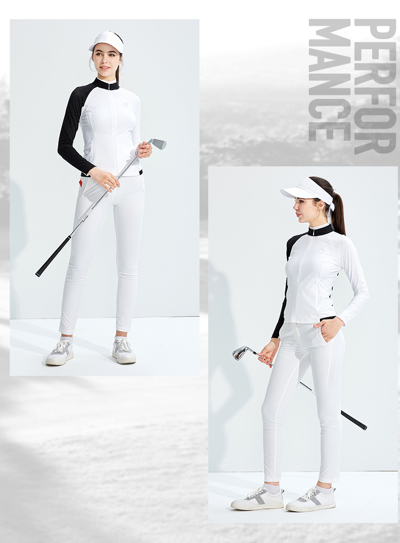 HONMA2021新款高尔夫女子夹克外套冲孔面料防晒舒适透气抗紫外线