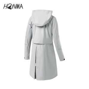 HONMA2021新款高尔夫女子夹克风衣中长款轻便防水连帽收腰立体