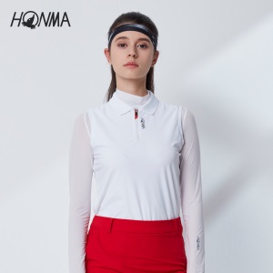 HONMA新款高尔夫女子POLO衫T恤意大利进口面料撞色舒服透气